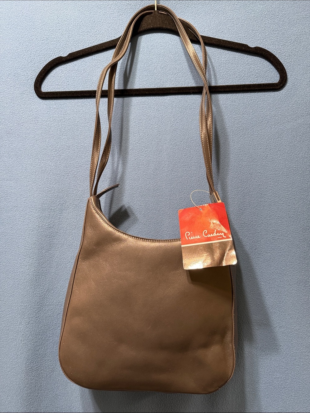Pierre Cardin Grey Leather Shoulder Bag